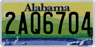 AL license plate 2AQ6704