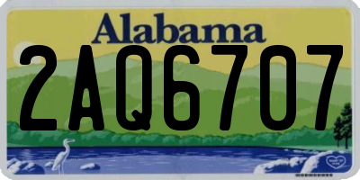 AL license plate 2AQ6707