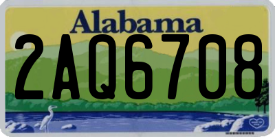 AL license plate 2AQ6708