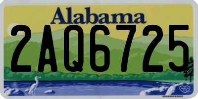 AL license plate 2AQ6725