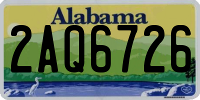 AL license plate 2AQ6726