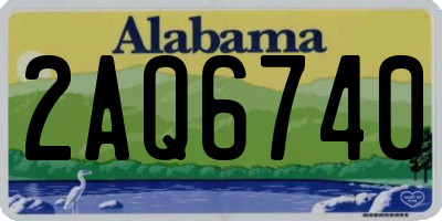 AL license plate 2AQ6740