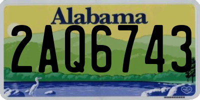 AL license plate 2AQ6743