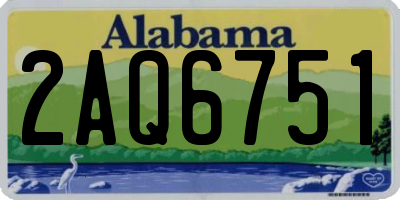 AL license plate 2AQ6751