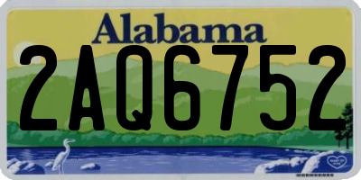 AL license plate 2AQ6752