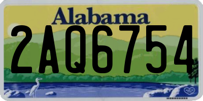 AL license plate 2AQ6754