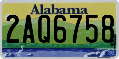 AL license plate 2AQ6758