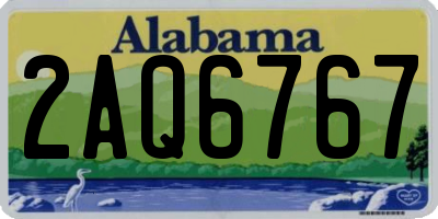 AL license plate 2AQ6767