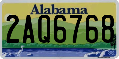 AL license plate 2AQ6768