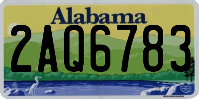 AL license plate 2AQ6783