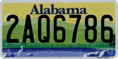 AL license plate 2AQ6786