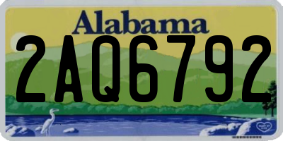 AL license plate 2AQ6792
