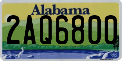 AL license plate 2AQ6800