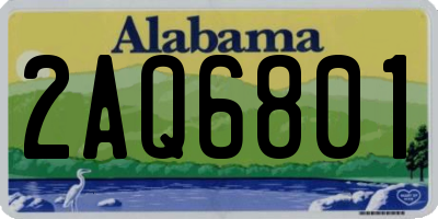 AL license plate 2AQ6801