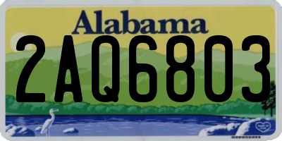 AL license plate 2AQ6803