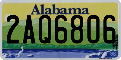 AL license plate 2AQ6806