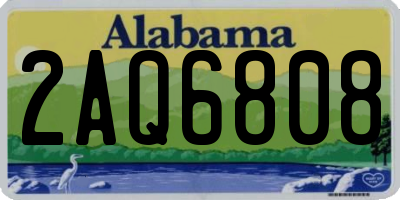 AL license plate 2AQ6808