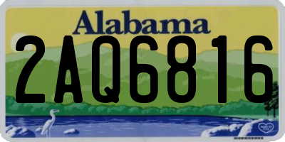 AL license plate 2AQ6816