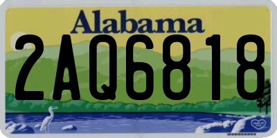 AL license plate 2AQ6818