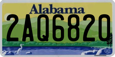 AL license plate 2AQ6820