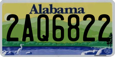 AL license plate 2AQ6822