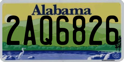 AL license plate 2AQ6826