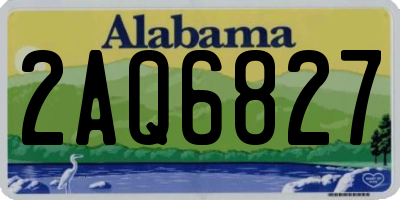 AL license plate 2AQ6827