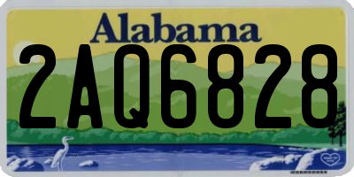 AL license plate 2AQ6828