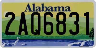 AL license plate 2AQ6831