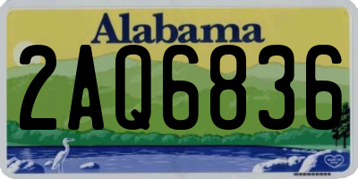 AL license plate 2AQ6836