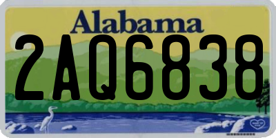 AL license plate 2AQ6838