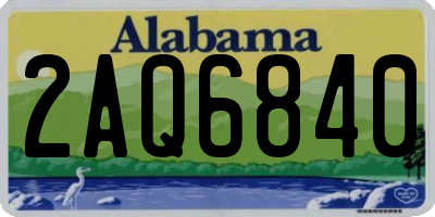 AL license plate 2AQ6840