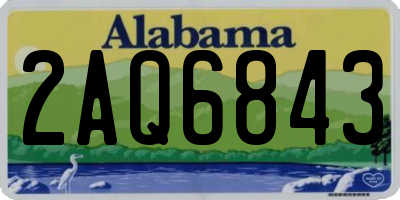 AL license plate 2AQ6843
