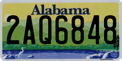 AL license plate 2AQ6848