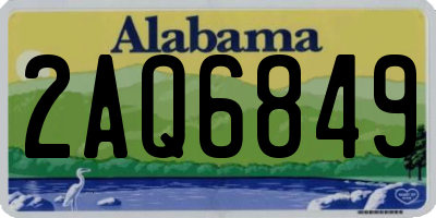 AL license plate 2AQ6849