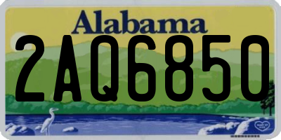 AL license plate 2AQ6850
