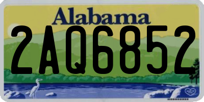 AL license plate 2AQ6852