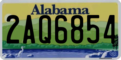 AL license plate 2AQ6854