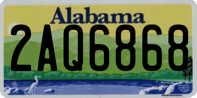 AL license plate 2AQ6868