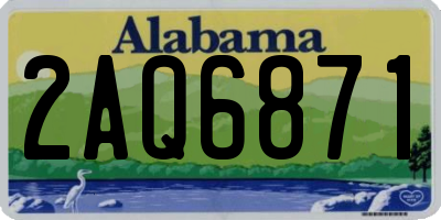 AL license plate 2AQ6871