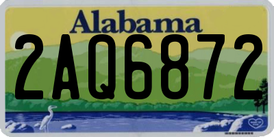 AL license plate 2AQ6872