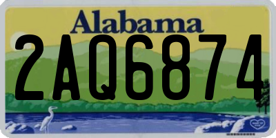 AL license plate 2AQ6874