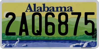 AL license plate 2AQ6875