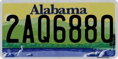 AL license plate 2AQ6880