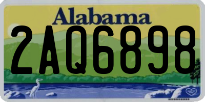 AL license plate 2AQ6898