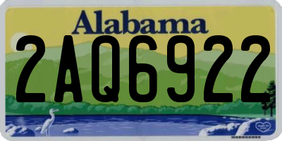 AL license plate 2AQ6922