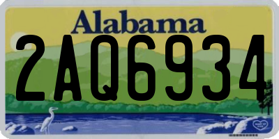 AL license plate 2AQ6934