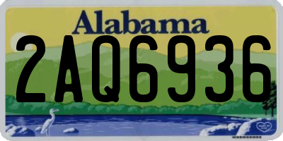 AL license plate 2AQ6936