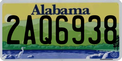 AL license plate 2AQ6938