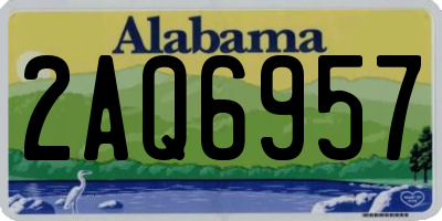 AL license plate 2AQ6957